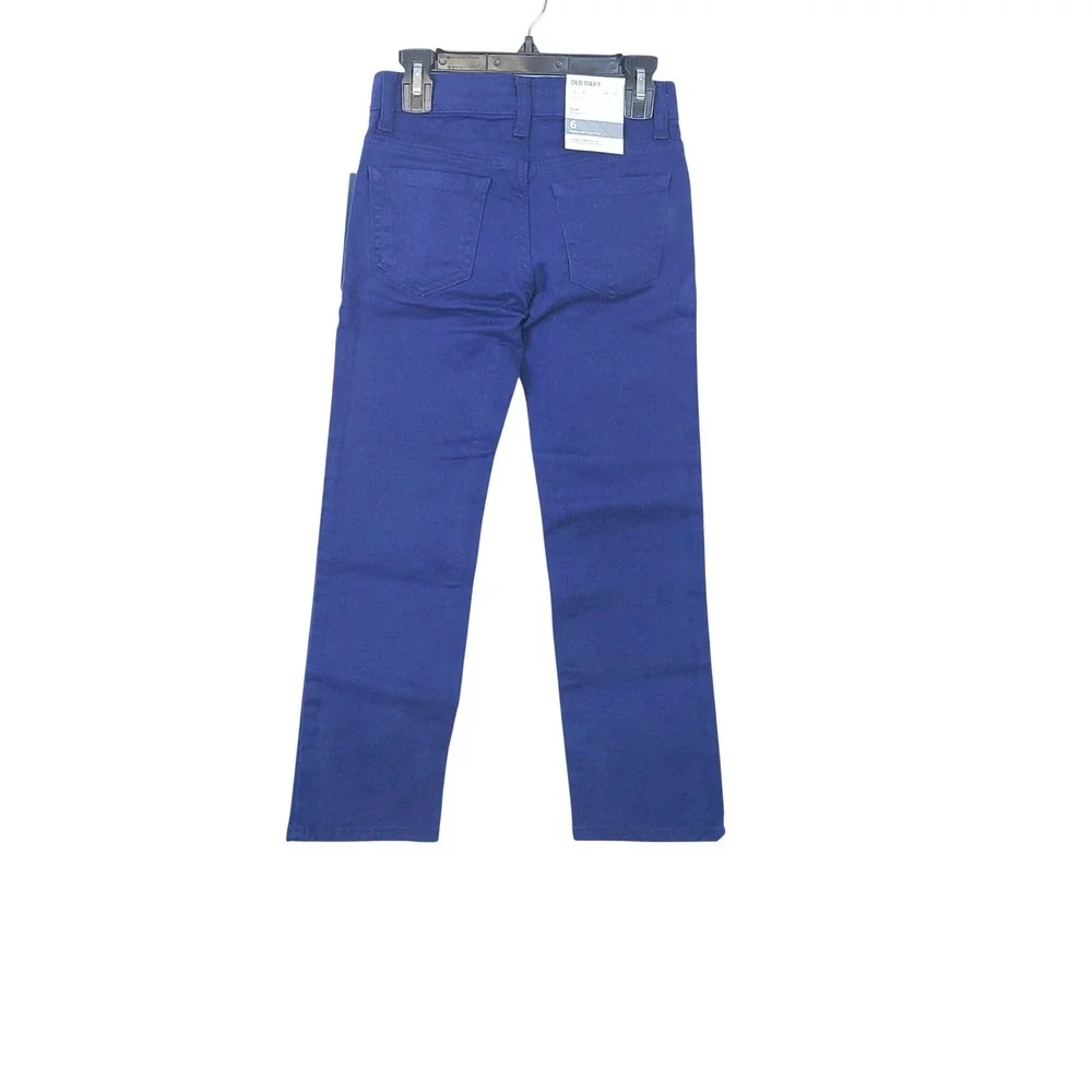 Old Navy Boys Royal Blue Built-In Flex Adjustable Waist Slim Fit‎ Jeans 6 NEW